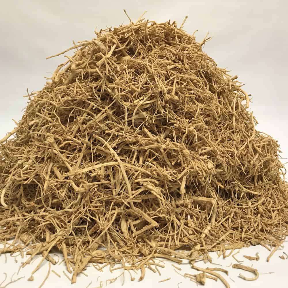 ginseng shavings and fibres