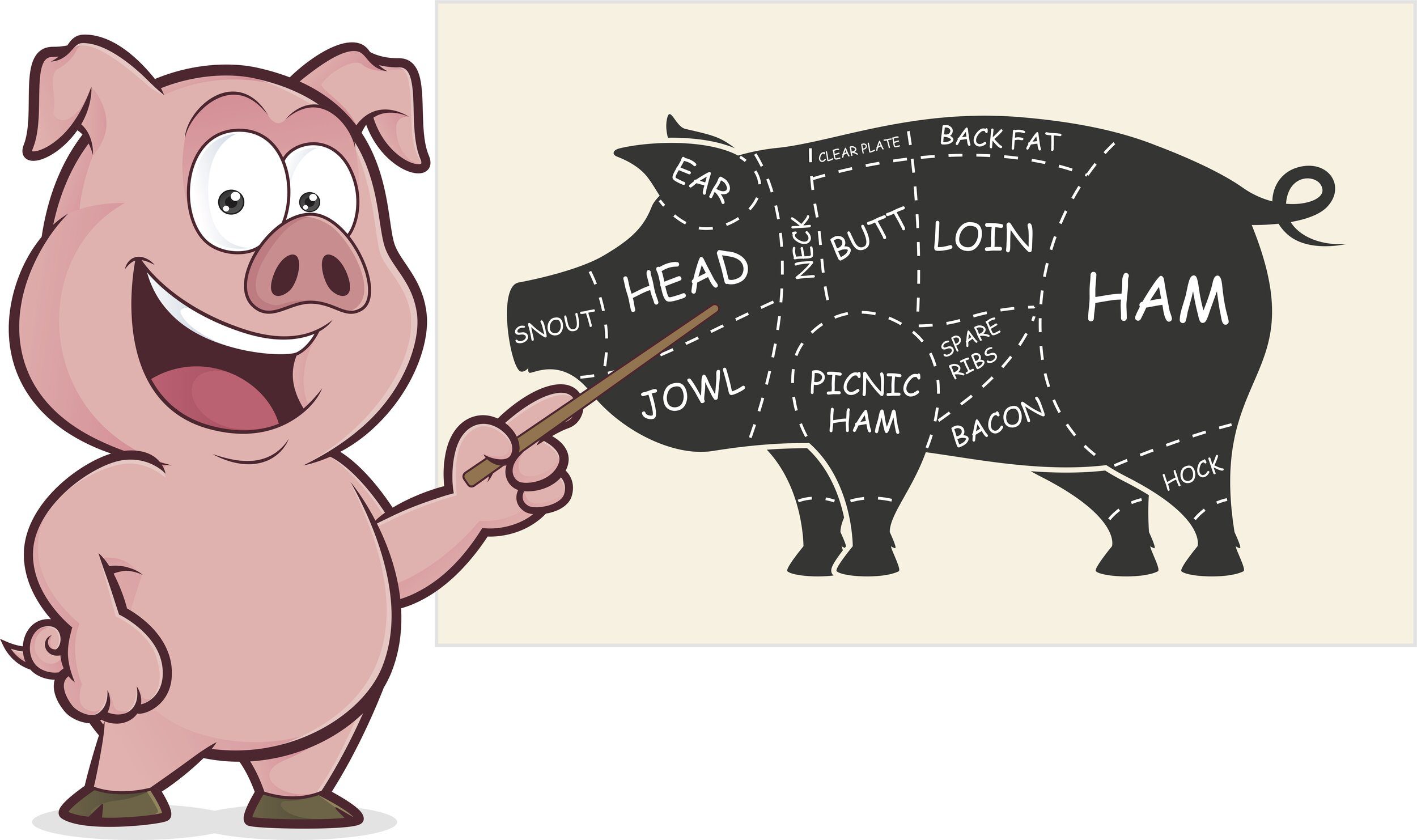 Hog Meat Diagram